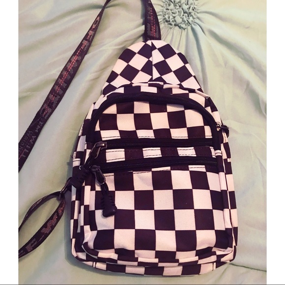 checkered sling bag